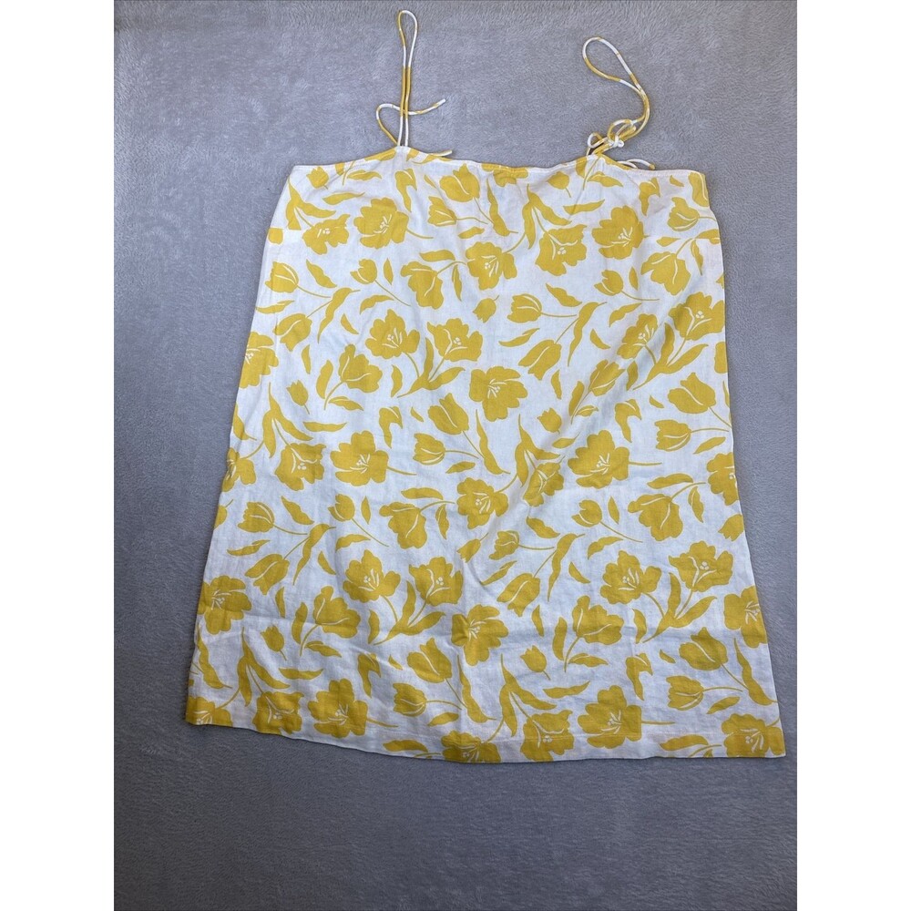 Old Navy Linen Blend Sun Dress Women's XL Yellow Floral
